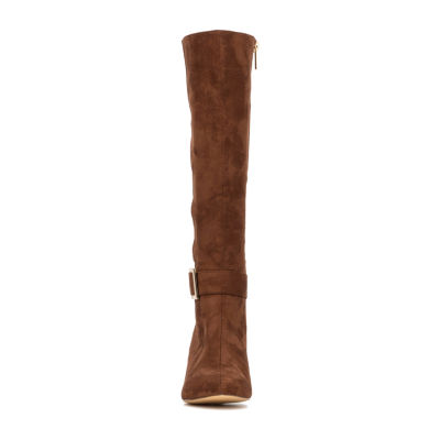 New York & Company Womens Paula Stiletto Heel Over the Knee Boots