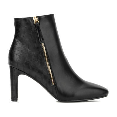New York & Company Womens Una Block Heel Chelsea Boots