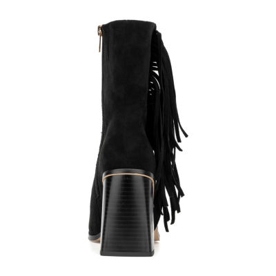 New York & Company Womens Aarya Stacked Heel Booties