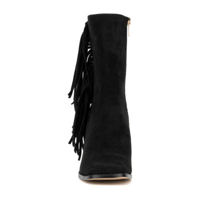 New York & Company Womens Aarya Stacked Heel Booties
