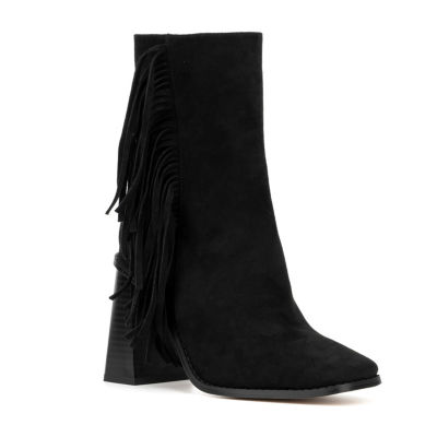 New York & Company Womens Aarya Stacked Heel Booties