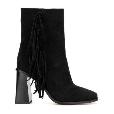 New York & Company Womens Aarya Stacked Heel Booties
