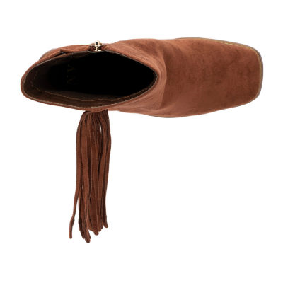 New York & Company Womens Aarya Stacked Heel Booties