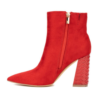 New York & Company Womens Zhuri Block Heel Booties
