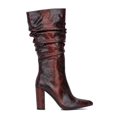New York & Company Womens Earla Block Heel Chelsea Boots