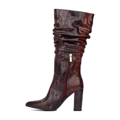 New York & Company Womens Earla Block Heel Chelsea Boots