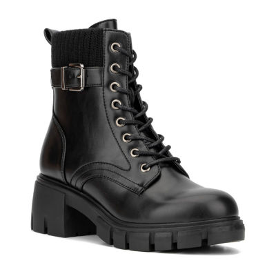 New York & Company Womens Christine Block Heel Chelsea Boots