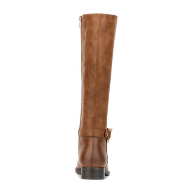 New York & Company Womens Eliza Stacked Heel Chelsea Boots