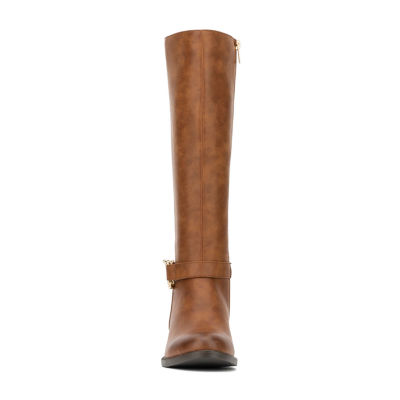 New York & Company Womens Eliza Stacked Heel Chelsea Boots