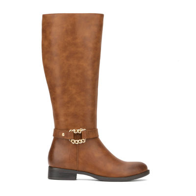 New York & Company Womens Eliza Stacked Heel Chelsea Boots