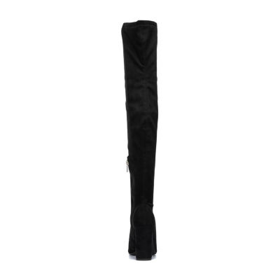 New York & Company Womens Monia Block Heel Over the Knee Boots