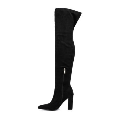 New York & Company Womens Monia Block Heel Over the Knee Boots