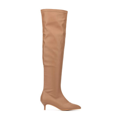 New York & Company Womens Iliana Kitten Heel Over the Knee Boots