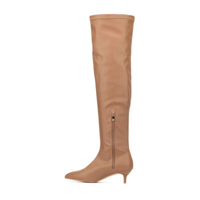 New York & Company Womens Iliana Kitten Heel Over the Knee Boots