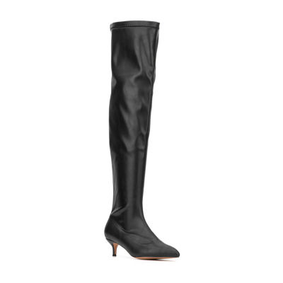 New York & Company Womens Iliana Kitten Heel Over the Knee Boots