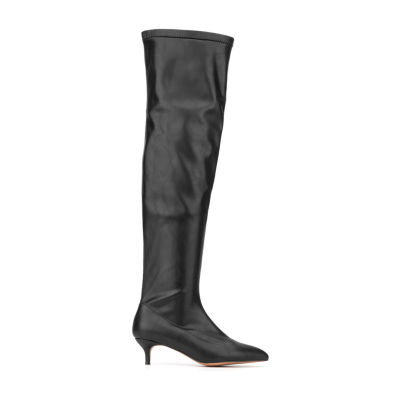 New York & Company Womens Iliana Kitten Heel Over the Knee Boots