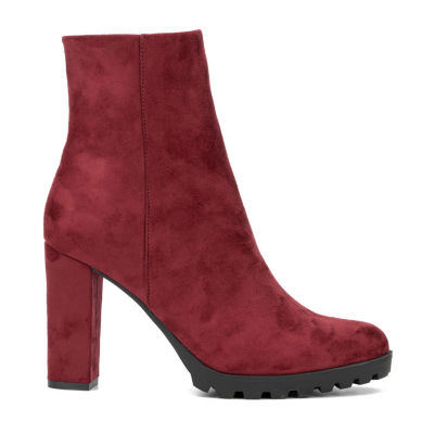 New York & Company Womens Araceliie Block Heel Booties