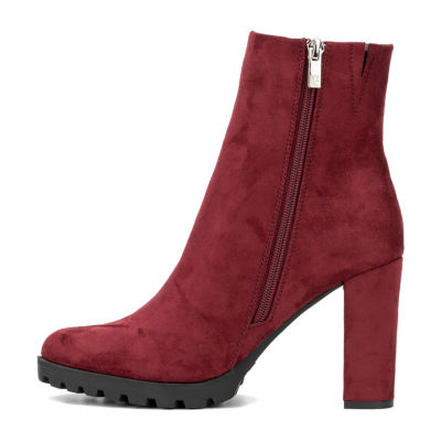 New York & Company Womens Araceliie Block Heel Booties