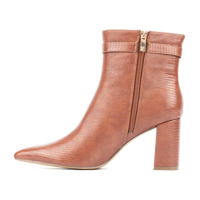 New York & Company Womens Edena Block Heel Chelsea Boots