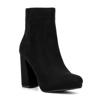 New York & Company Womens Franie Block Heel Chelsea Boots