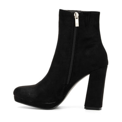 New York & Company Womens Franie Block Heel Chelsea Boots