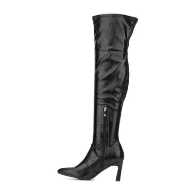 New York & Company Womens Xena Stiletto Heel Over the Knee Boots