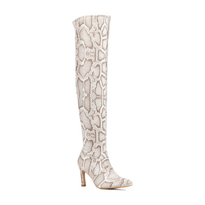 New York & Company Womens Xena Stiletto Heel Over the Knee Boots