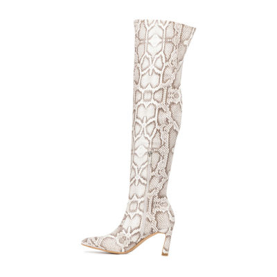 New York & Company Womens Xena Stiletto Heel Over the Knee Boots