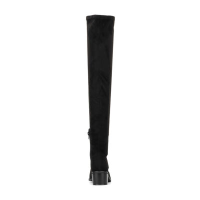 New York & Company Womens Rana Stacked Heel Over the Knee Boots