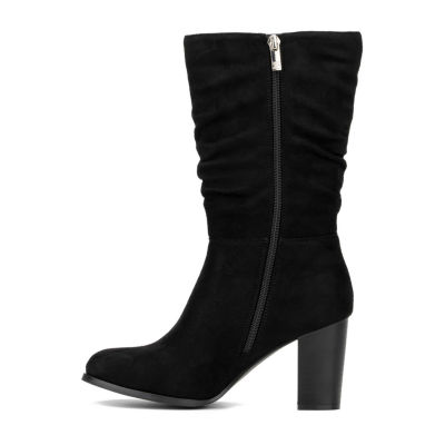 New York & Company Womens Amena Stacked Heel Booties