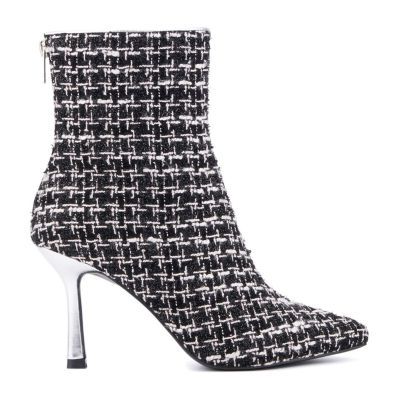 New York & Company Womens Ricki Fabrics Stiletto Heel Chelsea Boots