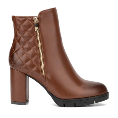 New York & Company Womens Emmalynnie Block Heel Booties
