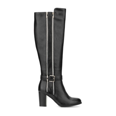 New York & Company Womens Andrina Block Heel Over the Knee Boots