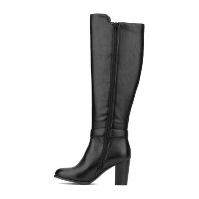 New York & Company Womens Andrina Block Heel Over the Knee Boots