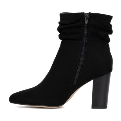 New York & Company Womens Sandyie Block Heel Booties