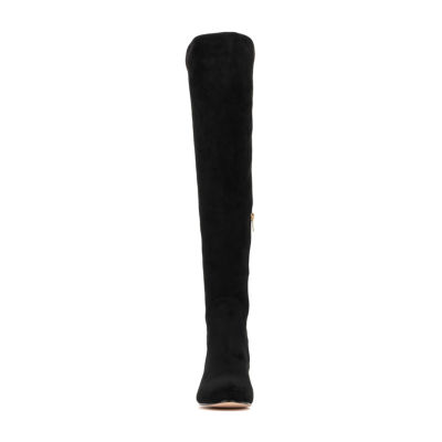 New York & Company Womens Florence Block Heel Over the Knee Boots