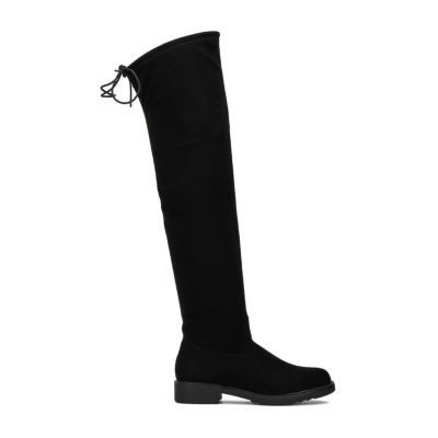 New York & Company Womens Ulla Block Heel Over the Knee Boots