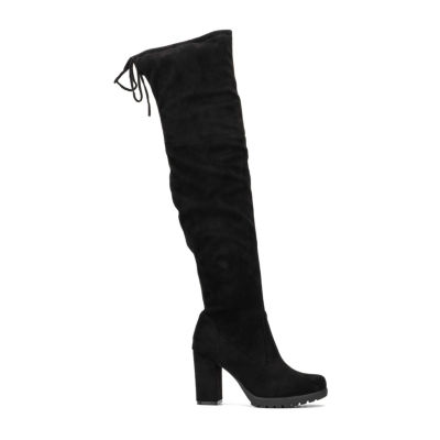 New York & Company Womens Adora Block Heel Over the Knee Boots