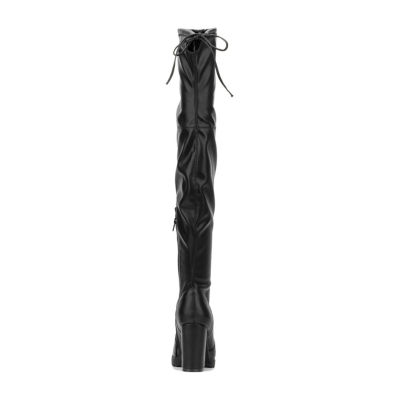 New York & Company Womens Adora Block Heel Over the Knee Boots