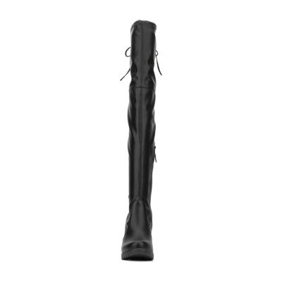New York & Company Womens Adora Block Heel Over the Knee Boots