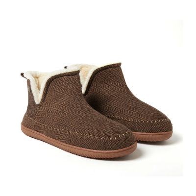 Dearfoams Mens Memory Foam Bootie Slippers