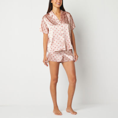 Ambrielle Womens Short Sleeve 2-pc. Shorts Pajama Set