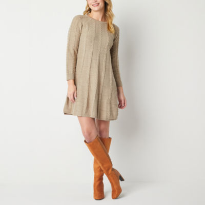 Cable Knit Sweater Dress