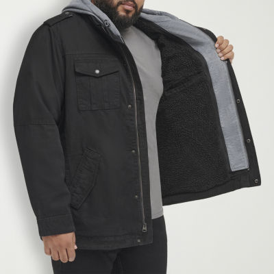 Levi's Mens Big and Tall Hooded Sherpa Lined Midweight Field Jacket