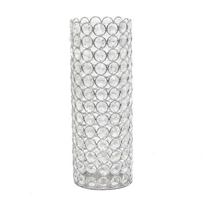 All the Rages Elegant Designs Chrome Elipse Crystal Vase