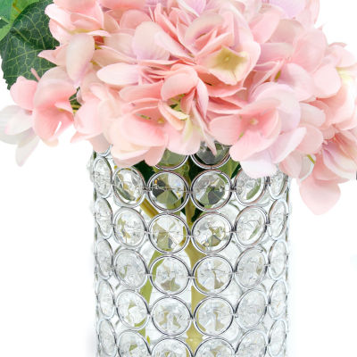 All the Rages Elegant Designs Chrome Elipse Crystal Vase