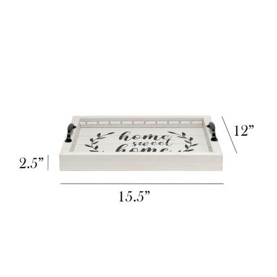 All the Rages Elegant Designs Salento Rectangular Led Decorative Tray