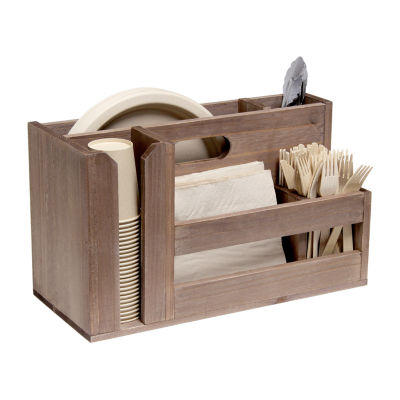 All the Rages Elegant Designs Wood Flatware Utensil Holders