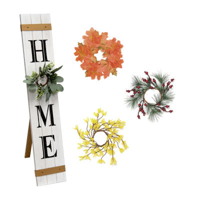 All the Rages Elegant Designs Seasonal Wooden "Home" Porch Sign