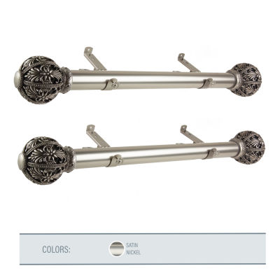 Rod Desyne (Set Of 2) Lacey Side 1 1/2 IN Adjustable Curtain Rod